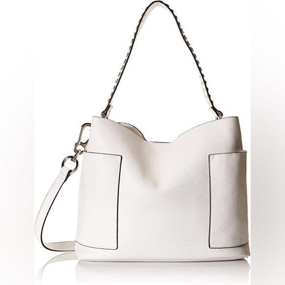 Steve Madden BKOLTT HOBO BAG White Vegan Leather Crossbody Bag - Picture 1 of 16